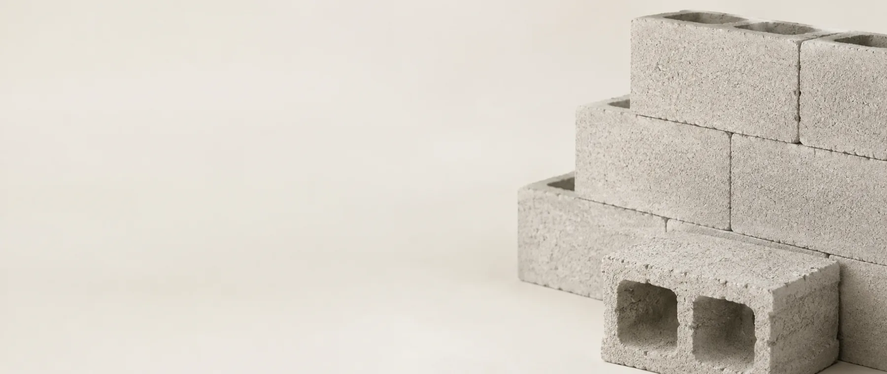 Concrete blocks materials and measuring setup