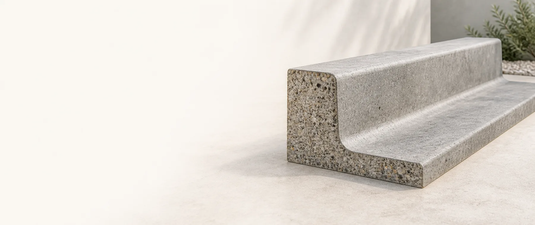 Concrete curb materials and measuring setup