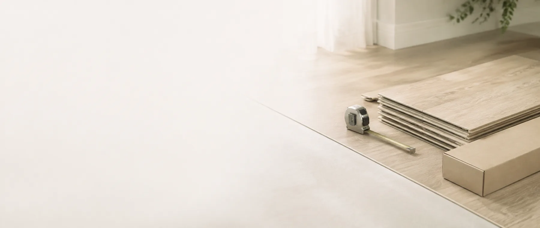 Flooring boxes materials and measuring setup