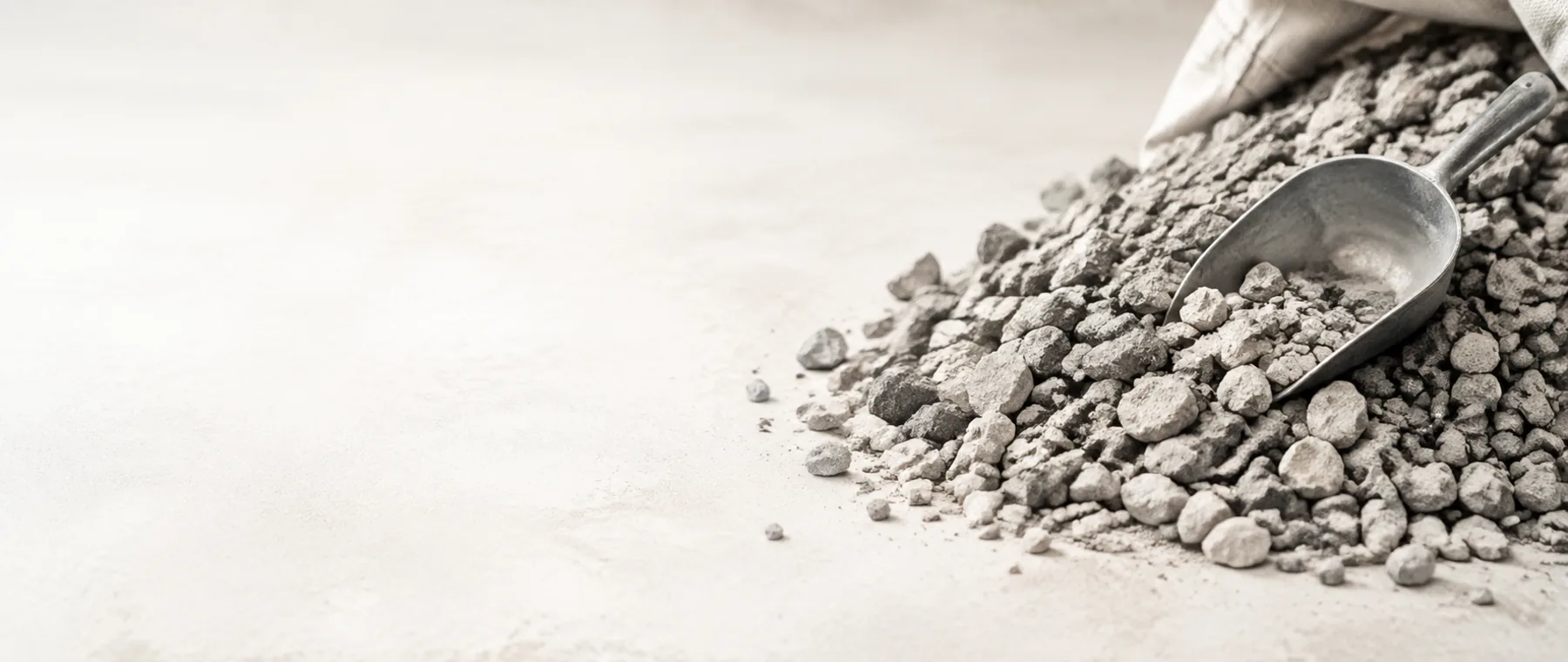 Landscaping materials and measuring setup