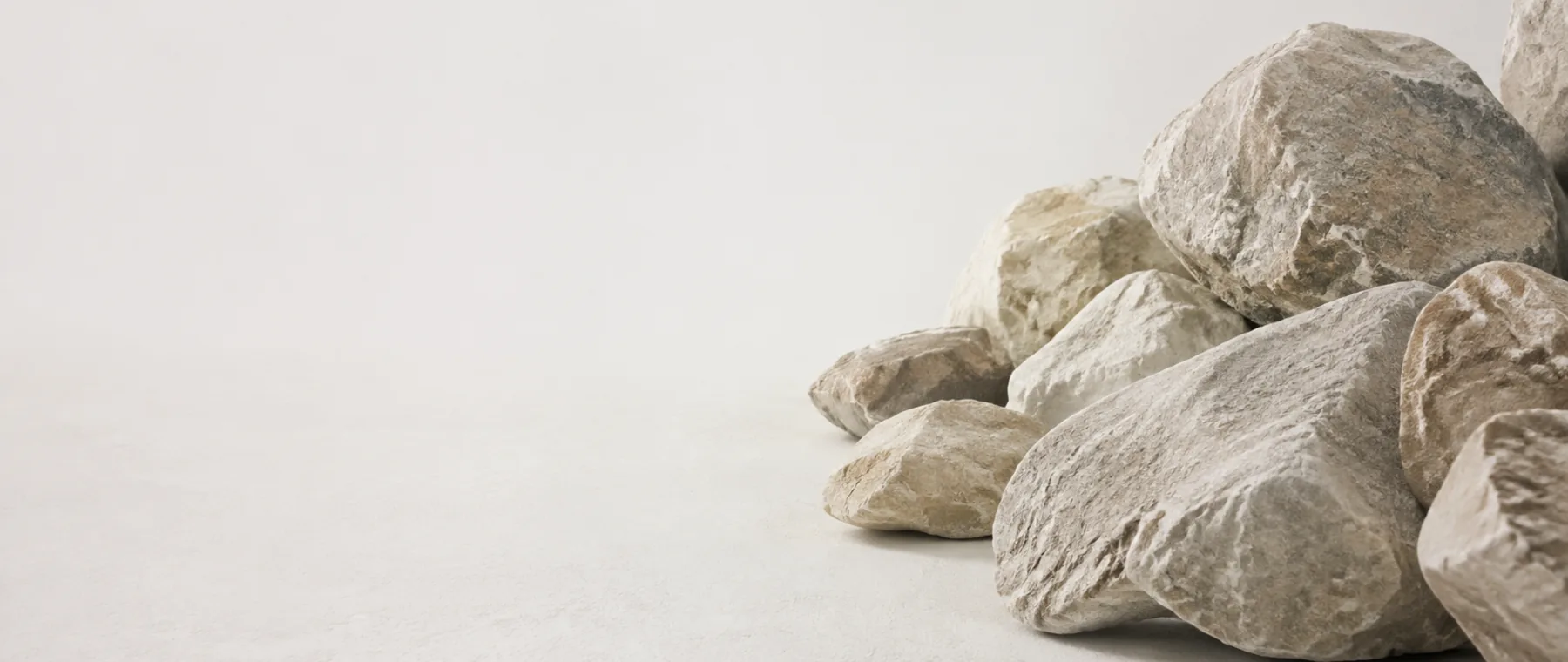 Landscape rock materials and measuring setup