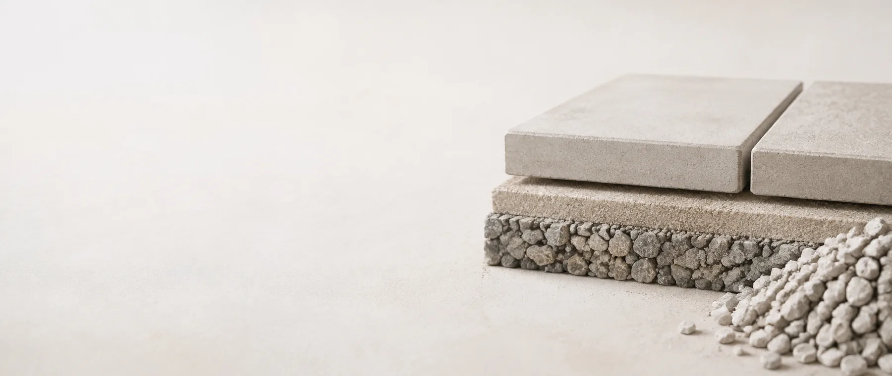 Paver base materials and measuring setup