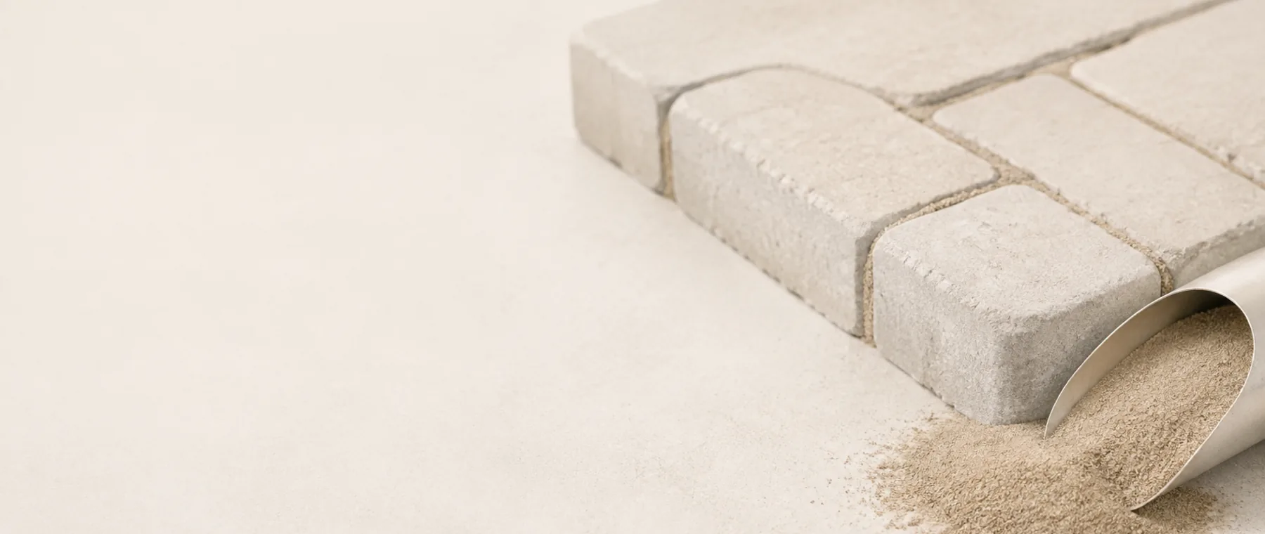 Polymeric sand materials and measuring setup